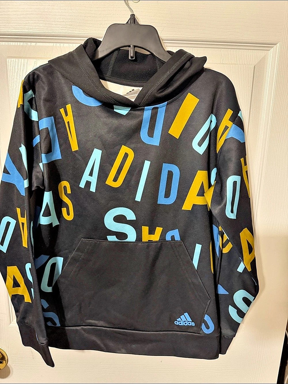 adidas Allover Print Lineage Love Pullover Hoodie Boys Medium (10/12)